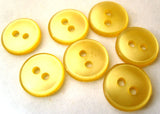 B4066 11mm Yellow Polyester Shirt Type 2 Hole Button - Ribbonmoon