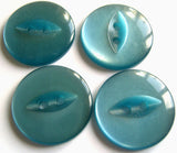 B4078 19mm Pale Malibu Blue 2 Hole Polyester Fish Eye Button - Ribbonmoon