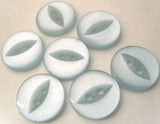 B4085 14mm Pale Blue 2 Hole Polyester Fish Eye Button - Ribbonmoon