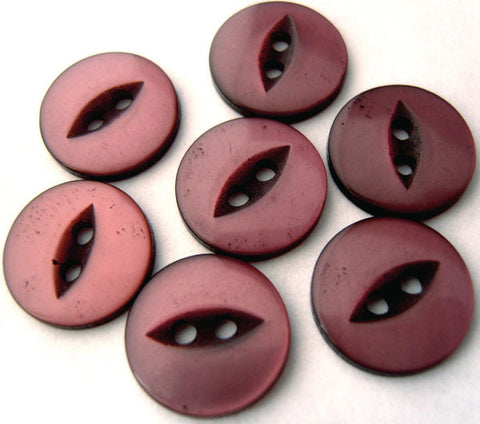 B4104 14mm Dusky Dewberry 2 Hole Polyester Fish Eye Button - Ribbonmoon