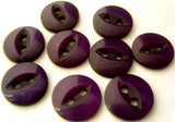 B4108 11mm Cadbury Purple 2 Hole Polyester Fish Eye Button - Ribbonmoon