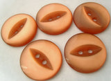 B4122 16mm Apricot Brown 2 Hole Polyester Fish Eye Button - Ribbonmoon