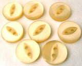 B4132 11mm Dull Cream Yellow 2 Hole Polyester Fish Eye Button - Ribbonmoon