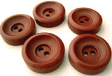 B4144 16mm Old Brick Pink Chunky Gloss 2 Hole Button - Ribbonmoon