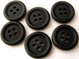 B4146 15mm Navy Soft Sheen 4 Hole Button - Ribbonmoon