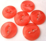 B4159 14mm Tonal Coral Pinks 2 Hole Polyester Fish Eye Button - Ribbonmoon