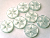 B4161 11mm Pale Sky Blue Polyester 2 Hole Star Button - Ribbonmoon