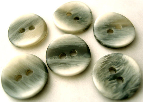 B4222 18mm Frosted Greys High Gloss 2 Hole Button - Ribbonmoon