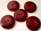 B4237 19mm Tonal Cardinal and Pink Gloss 2 Hole Button - Ribbonmoon