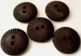 B4241 19mm Congo Brown Soft Sheen Textured 2 Hole Button