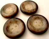 B4266 23mm Dark Browns and Naturals Gloss Chunky 2 Hole Button - Ribbonmoon