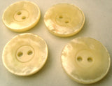 B4268 20mm Ivory Cream and Iridescent Shimmery 2 Hole Button - Ribbonmoon