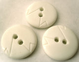 B4272 23mm White Gloss and Textured 2 Hole Button - Ribbonmoon