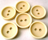 B4289 15mm Dull Natural Creams 2 Hole Button - Ribbonmoon