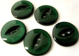 B16985 16mm Forest Green Polyester Fish Eye 2 Hole Button - Ribbonmoon