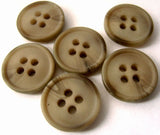 B4332 15mm Dusky Beige's and Browns Matt Bone Sheen 4 Hole Button - Ribbonmoon