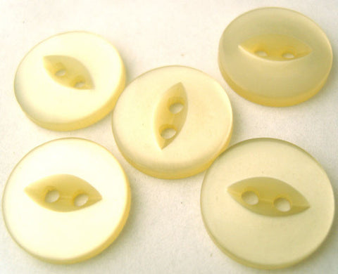 B4377 16mm Primrose Cream 2 Hole Polyester Fish Eye Button - Ribbonmoon