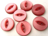 B4388 14mm Hot Pink 2 Hole Polyester Fish Eye Button - Ribbonmoon