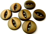 B4398 14mm Olive Green Polyester Fish Eye 2 Hole Button - Ribbonmoon