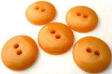 B4405 19mm Tonal Pale Orange Gloss and Domed 2 Hole Button - Ribbonmoon