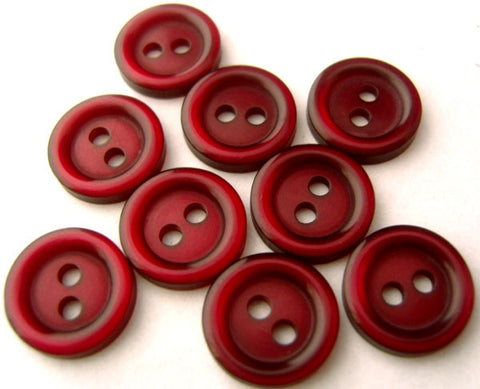 B4408 11mm Tonal Ruby Wine Pearlised 2 Hole Button - Ribbonmoon