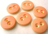 B4414 14mm Dull Coral and Cream Soft Gloss 2 Hole Button - Ribbonmoon