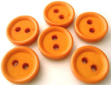 B4425 14mm Pale Dusky Orange Matt Centre 2 Hole Button - Ribbonmoon