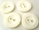 B4427 19mm Linen White Lightly Textured Linen Effect 2 Hole Button - Ribbonmoon