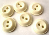 B4434 14mm Natural White Gloss 2 Hole Button - Ribbonmoon