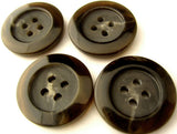 B4444 22mm Dark Browns Matt Centre 4 Hole Button - Ribbonmoon