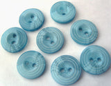 B4473 12mm Tonal Blues Matt Sheen and Ringed Rim 2 Hole Button