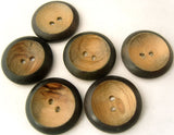 B4543 22mm Pine and Dark Brown 2 Hole Wood Button - Ribbonmoon