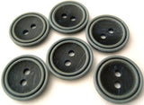 B4546 17mm Tonal Navy and Dusky Blue 2 Hole Button - Ribbonmoon