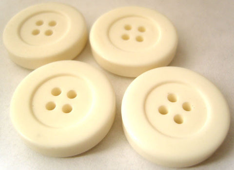 B4590 22mm Bridal White Chunky Bone Sheen 4 Hole Button - Ribbonmoon