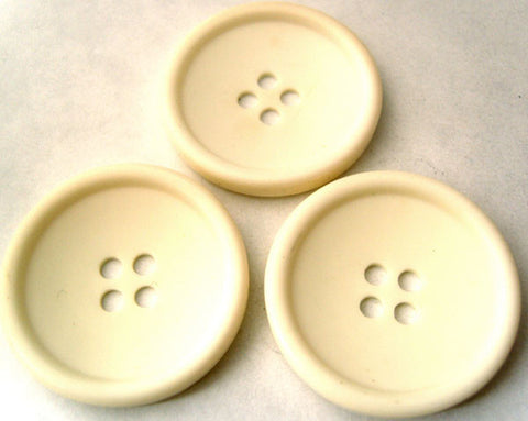 B4592 32mm Ivory Cream Soft Sheen 4 Hole Button - Ribbonmoon