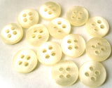 B4605 10mm Tonal Bridal White Pearlised Surface 4 Hole Button - Ribbonmoon