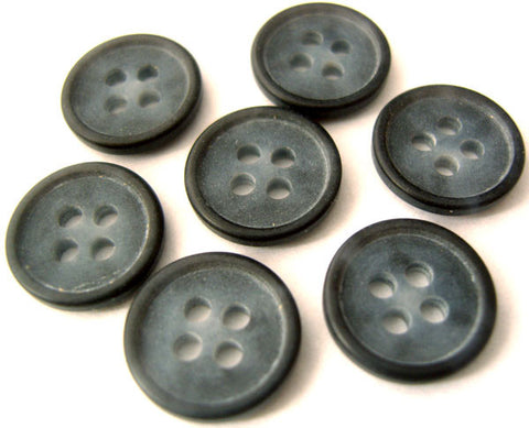 B4613 13mm Frosted Navy Matt Centre 4 Hole Button - Ribbonmoon