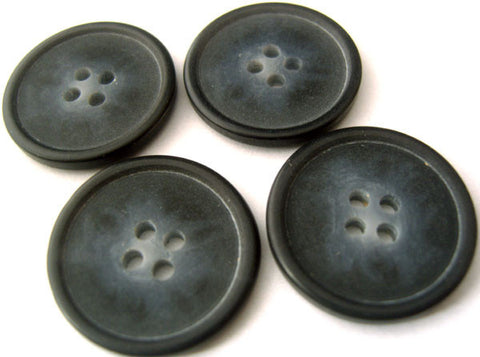 B4615 23mm Frosted Dark Navy Matt 4 Hole Button - Ribbonmoon