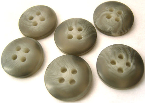 B4623 15mm Mixed Greys Soft Sheen 4 Hole Button - Ribbonmoon