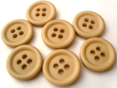 B4629 15mm Cream Beige Soft Bone Sheen 4 Hole Button - Ribbonmoon