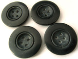 B4638 23mm Tonal Black and Grey Soft Sheen 4 Hole Button - Ribbonmoon