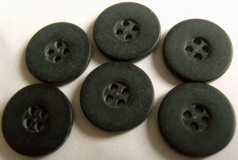 B4651 15mm Charcoal Soft Bone Sheen 4 Hole Button - Ribbonmoon