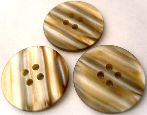 B4662 25mm Vivid Tonal Pearlised Browns 4 Hole Button - Ribbonmoon