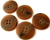 B4664 20mm Tonal Browns, Black and Natural Soft Sheen 4 Hole Button - Ribbonmoon