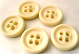 B4679 18mm Cream High Gloss Chunky 4 Hole Button - Ribbonmoon