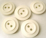 B4683 18mm Natural White Gloss and Matt Reversible 2 Hole Button - Ribbonmoon