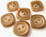 B4687 16mm Ecru and Beige Tonal Shimmer 2 Hole Button - Ribbonmoon