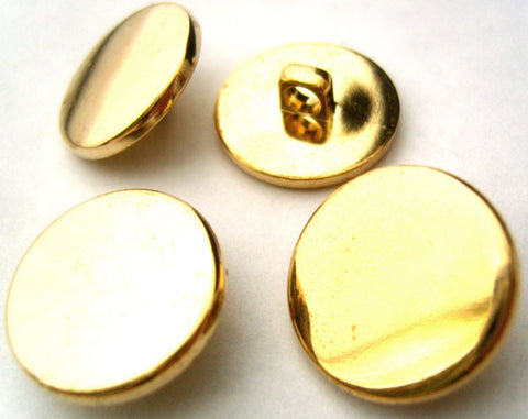 B4689 20mm Gilded Gold Poly Plain Blazer Shank Button - Ribbonmoon