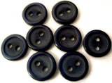 B4695 11mm Purple Navy Iced Matt Centre 2 Hole Button - Ribbonmoon