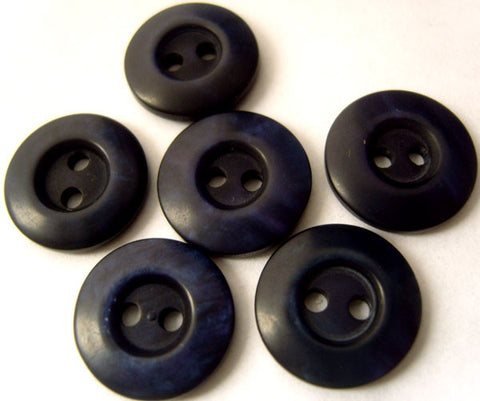 B4753 15mm Navy and Royal Blue Tonal Shimmer 2 Hole Button - Ribbonmoon